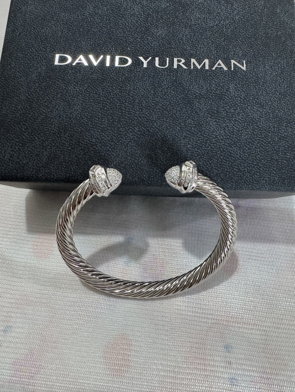 David Yurman Cable Collection Diamond Open Bangle
